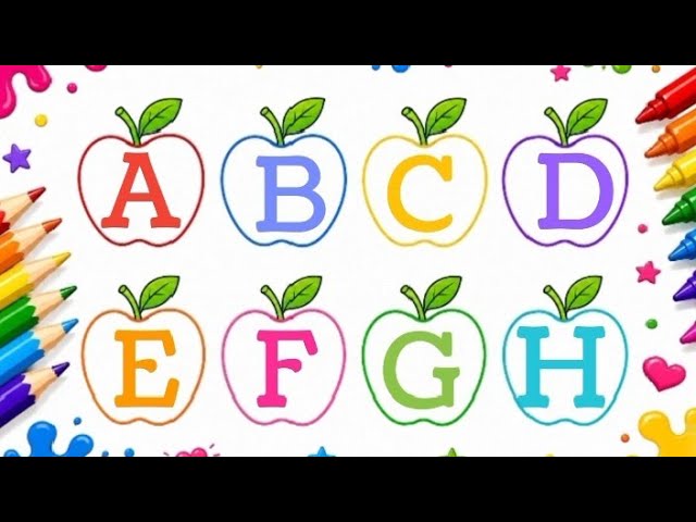 Capital letter ABCD | Small letter ABCD |A to Z Alphabet with Pictures | ABCD for Kids