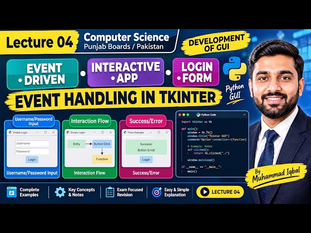 Event Driven Programming in Python | Class 12 Computer Science | Chapter 04