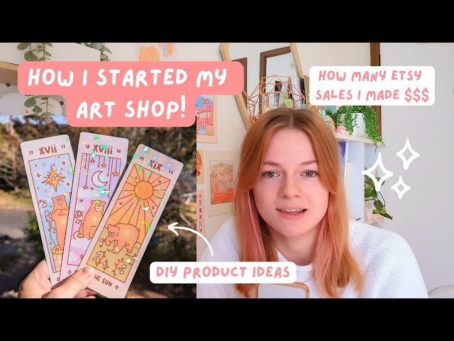 How I started my Etsy art shop on a budget ✿ DIY products + how many sales I made the first year!