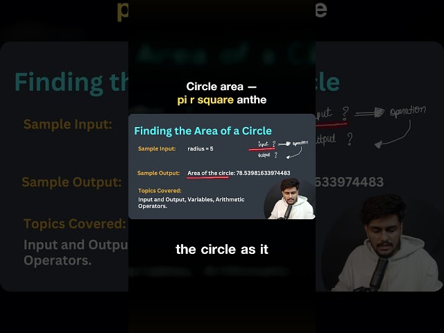 Area of a Circle in Python | Step-by-Step Program