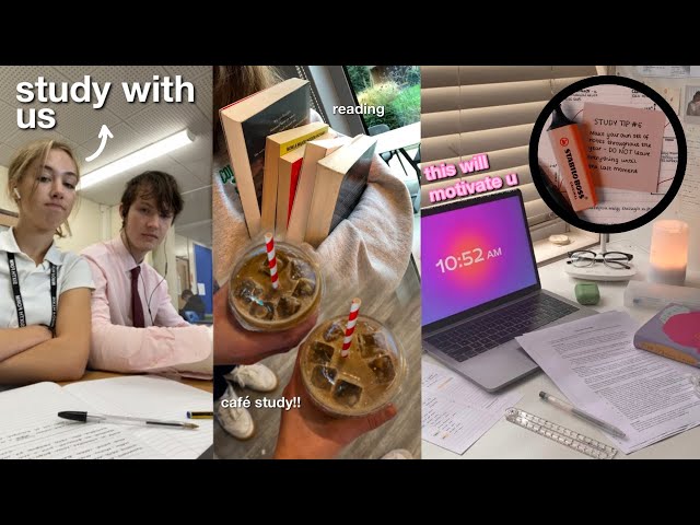 STUDY WITH ME VLOG!! A level student *this will motivate you*