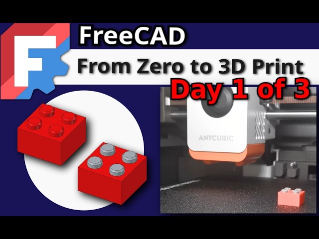 Beginners FreeCAD 1.1 for 3D Printing | DAY 1 | From Zero To 3D Print in 3 Days!