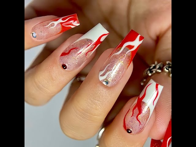 Simple Line Art Nail Design for Halloween - Best 2022 Nail Art Tutorial #shorts #nailart
