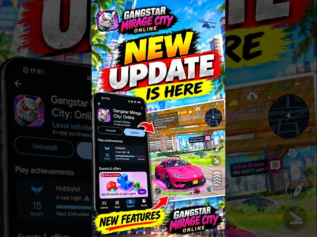 🤩 New Update Is Here | 🔥Gangstar Mirage City New Update | Gangstar Mirage City