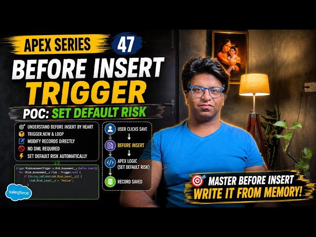 Before Insert Trigger in Salesforce Apex | Set Default Risk | Apex Tutorial #47