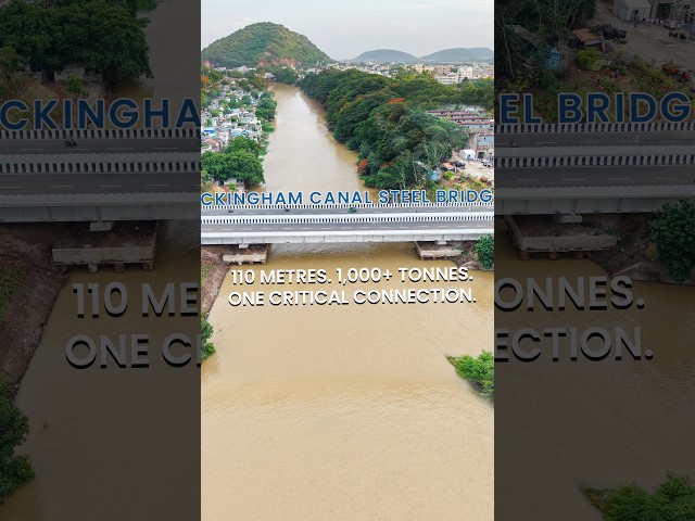 110M Steel Bridge Construction | Cantilever Erection Over 60M Canal