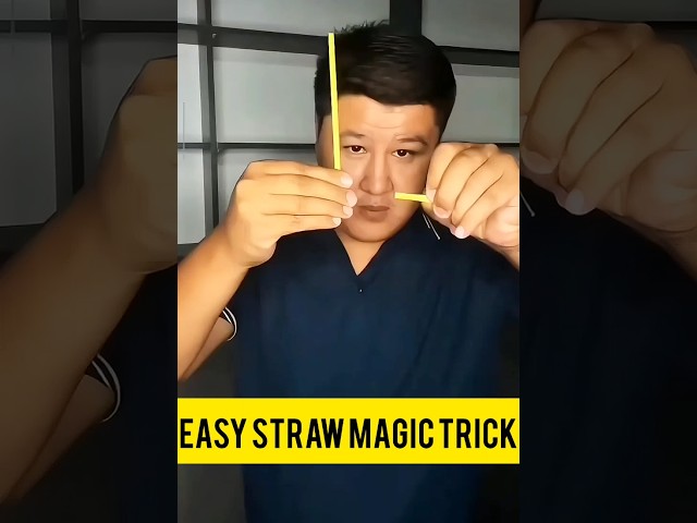 Easy Magic Trick With Straw #shorts #viral #magictricks
