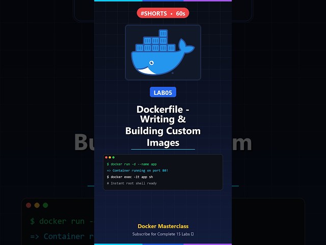 Write Your First Dockerfile! 📝 | Lab 05 | Docker #Shorts