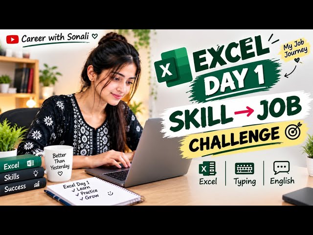 Excel Day 1 | Excel Basics for Beginners | Excel Course | #careerwithsonali #excelcourse