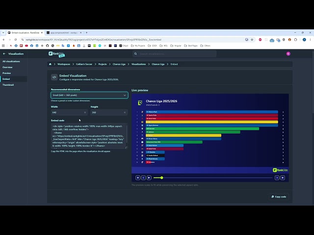 How to Embed a Data Visualization on Your Website | RankGlide