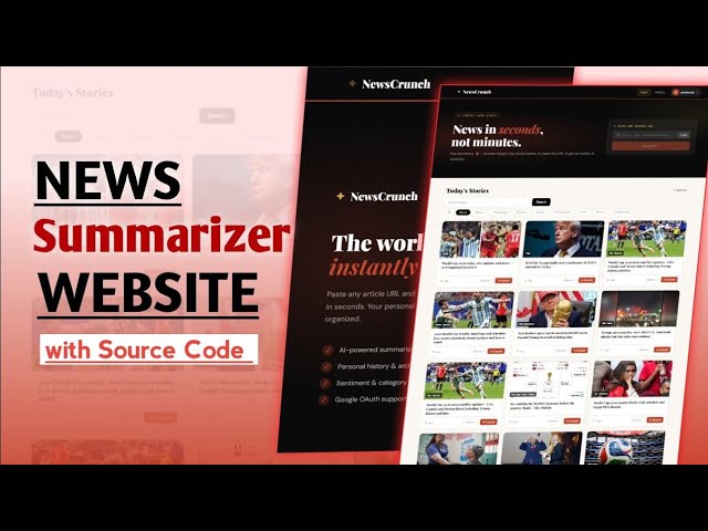 🤖 AI-Powered News Summarizer Website with MERN Stack | News Summarization Project | synomous