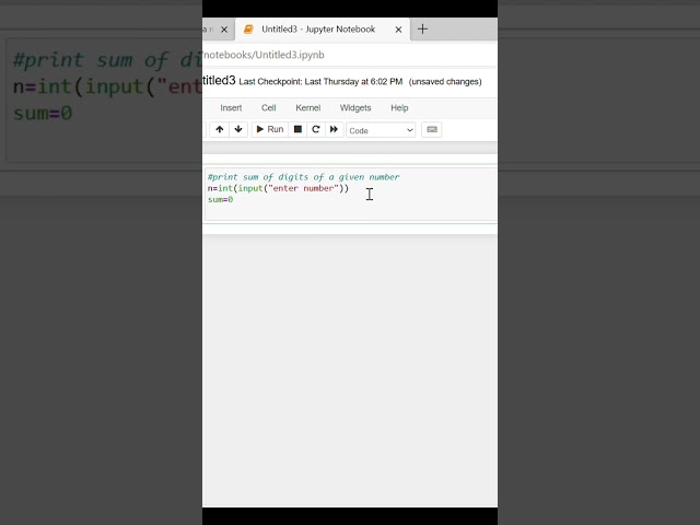 #print sum of digits of a specific number given by user.... #write #print #program #coding #python