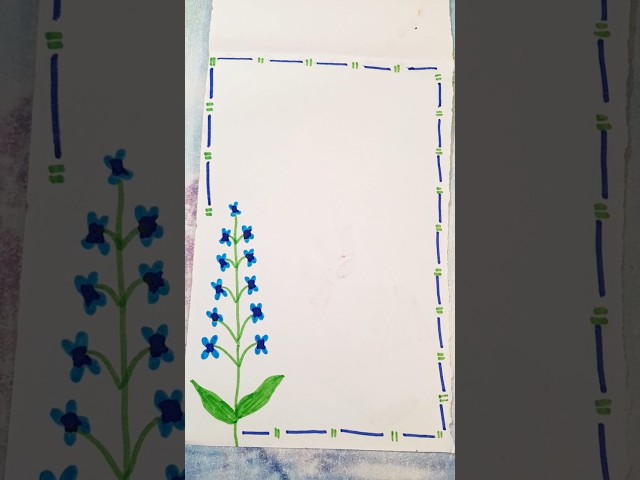 Easy Front Page Border Design Ideas💙💚 #shorts #youtubeshorts #projectworkdesigns #ytshorts #viral