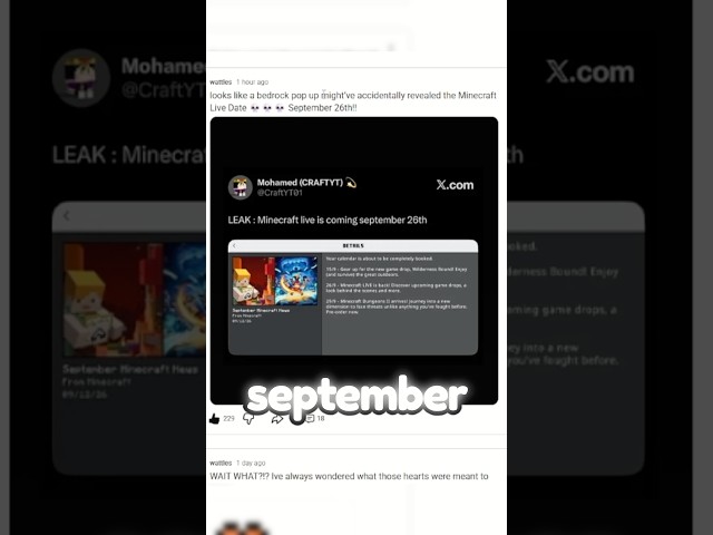 BEDROCK ACCIDENTALLY LEAKED THE MINECRAFT LIVE DATE
