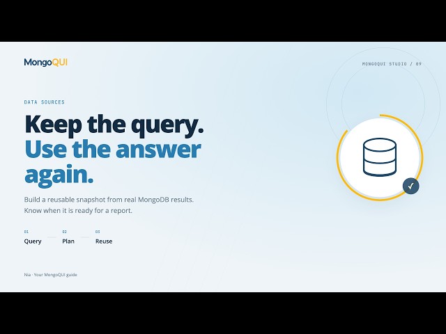 Turn a MongoDB Query into a Reusable Data Source | MongoQUI