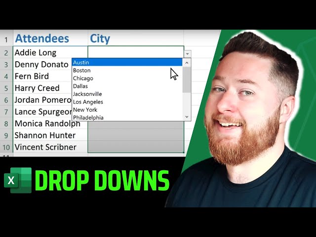 Create a DROP DOWN list in Microsoft Excel in under 60 Seconds!