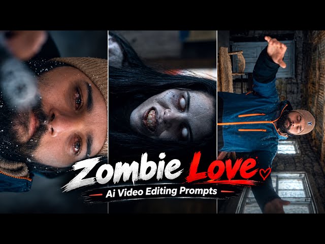 Trending Zombie Apocalypse AI Video Editing Prompt | AI Zombie Love Story Reels Editing | AI Editing