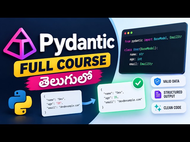 Stop Trusting Raw Data! | Master Pydantic in Python | Pydantic Full Course in Telugu
