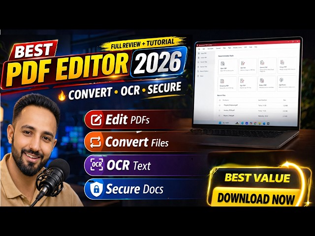 Best PDF Editing Software 2026 💻 Full Guide + All Features Explained