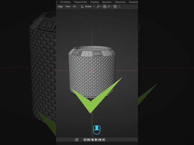 How to Create a knurling Hard Surface Tutorial #blendertutorial #blender3d #blender #3danimation #3d