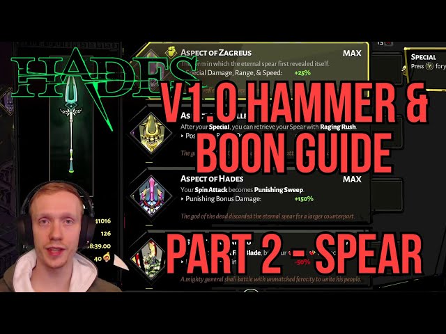 Hammer & Boon Guide for Spear /Hades v1.0/