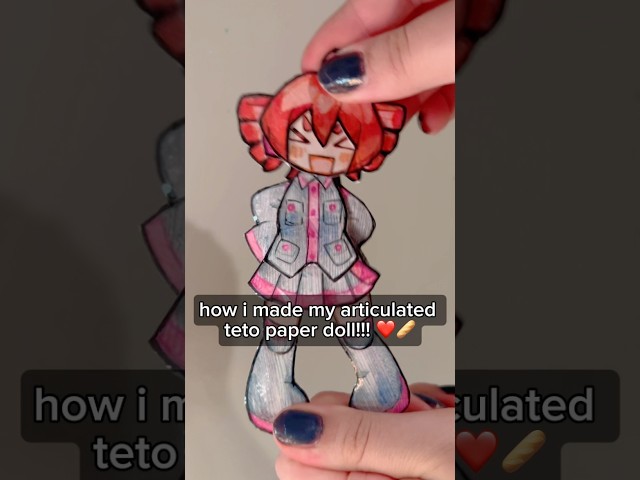 i think i've improved a lot since my last one! #art #shorts #kasaneteto #vocaloid #paperdoll #parako