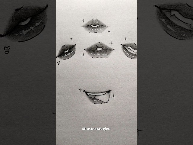How to draw lips 👄✨ #drawing #art #sketch #howtodraw #anime #tutorial #shorts