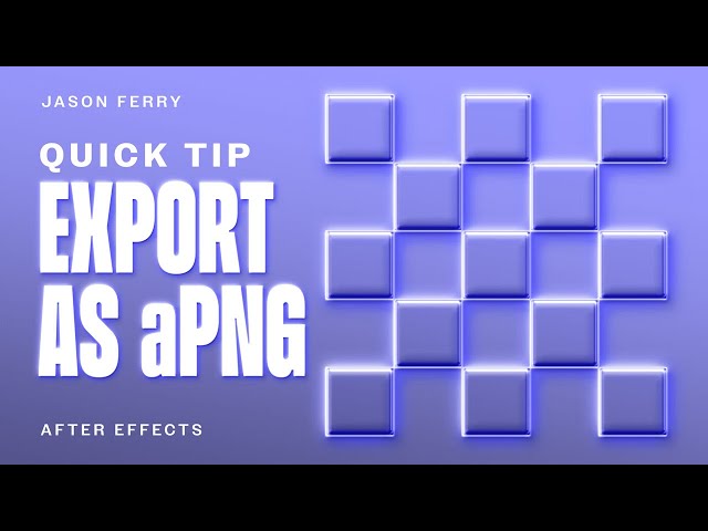 How To Save an Animation as an aPNG