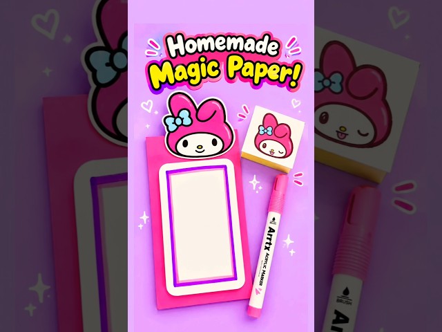 DIY Homemade Magic Paper! 🤓🌈 easy paper craft/ best out of waste #shorts #papercraft #diy