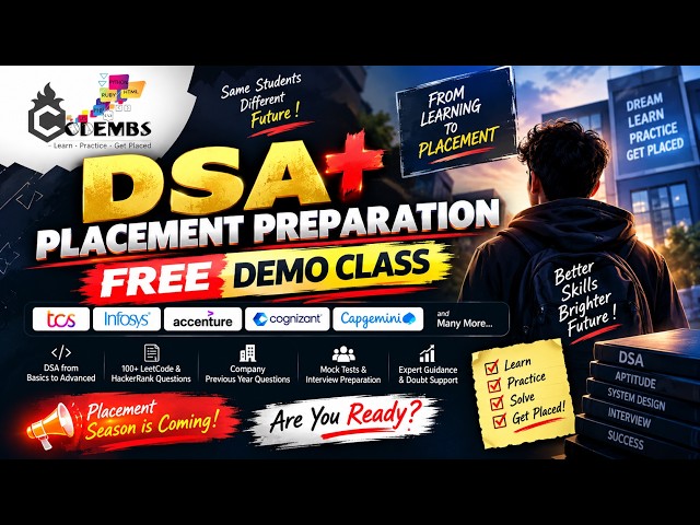 DSA + Placement Preparation FREE Demo 🔥 | Crack TCS, Infosys, Accenture & More | CodeMBS