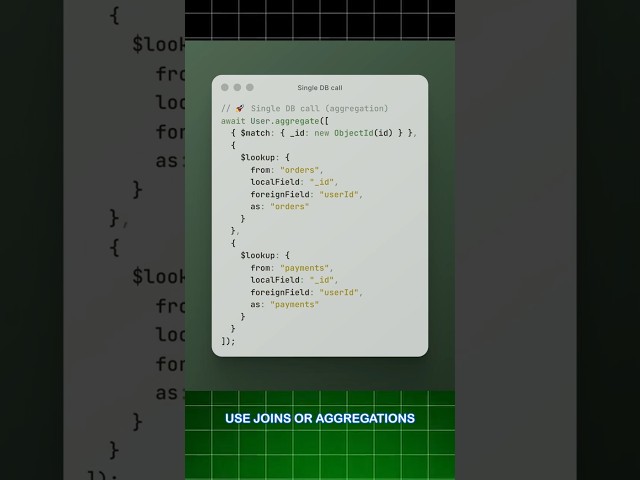 1 API Request = 10 DB Calls 😬 (Fix This) | #api #optimization  #backend