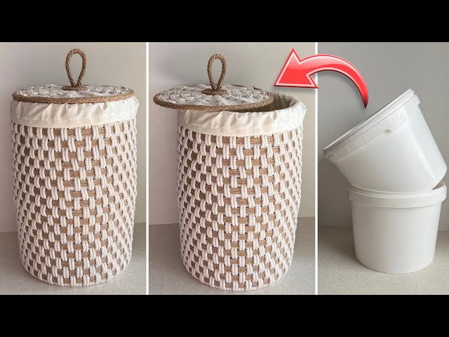 LOOK WHAT CAME OUT OF TWO PLASTIC BUCKETS | DIY IDEA STORAGE BASKET 🧺