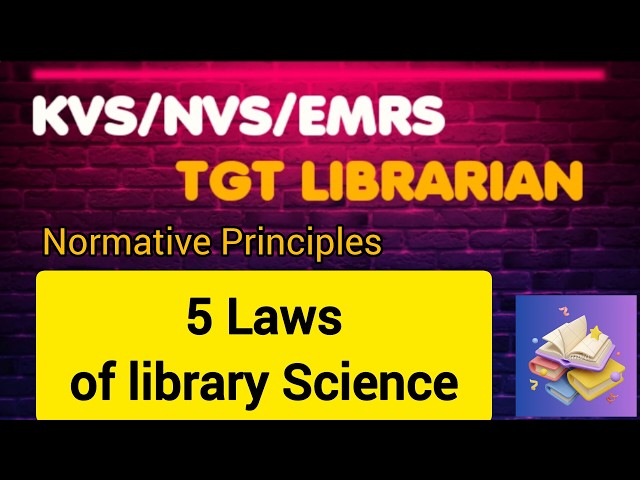 5 Laws of Library Science