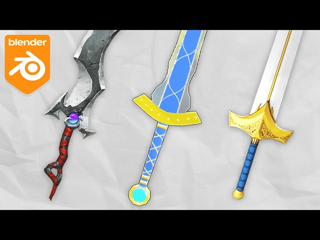 How To Make ANY Sword In 4 Minutes | Blender Tutorial