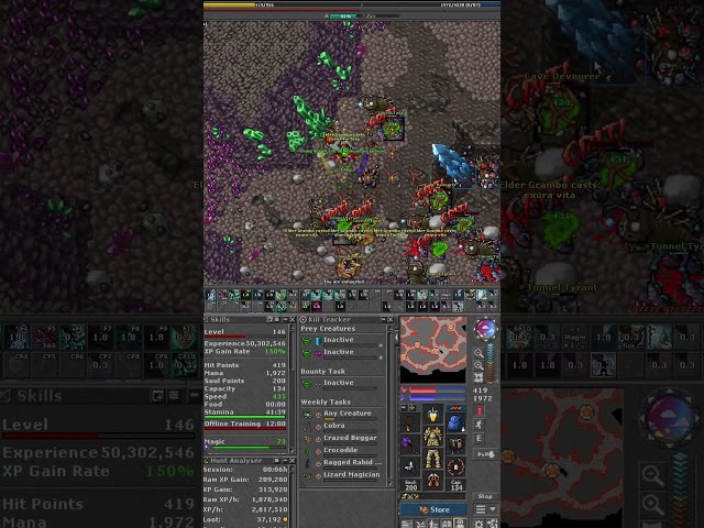 #tibia 146 ED - WZ5 limit testing on Test Server
