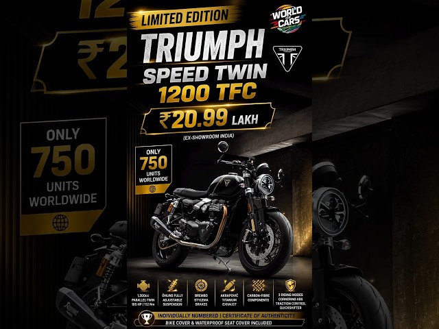 🏍️🔥 Triumph Speed Twin 1200 TFC Launched in India at ₹20.99 Lakh!