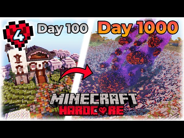 I UPGRADED My Base After 1000 Days In Hardcore Minecraft!