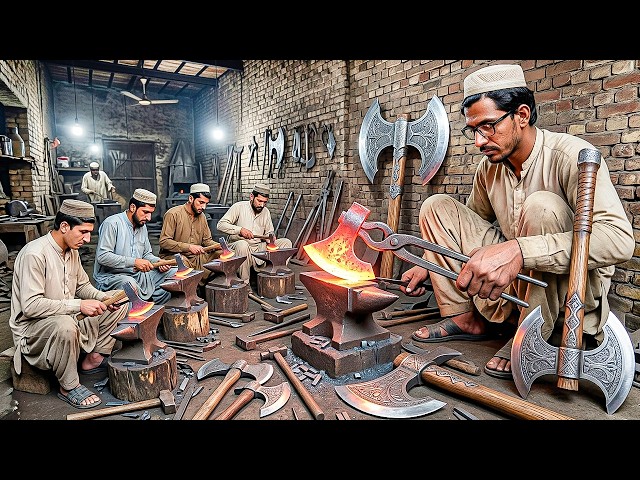 Inside a Hidden Factory: How a 60-Year-Old Man Makes These Incredible Axe | How Axes Are Made