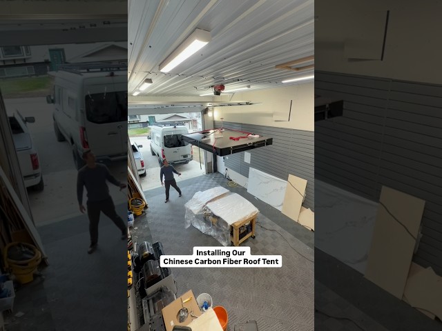 Carbon Fiber Hard Sided Roof Tent #vanbuild #fyp #camping