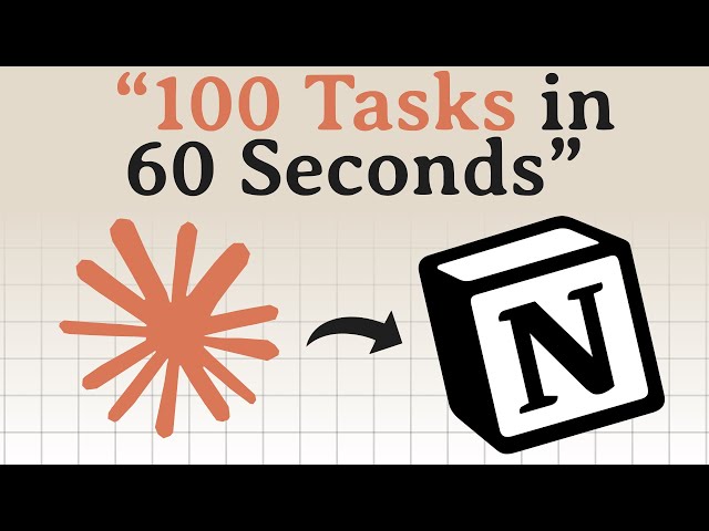 100 Notion Tasks in 60 Seconds with Claude Code (Speed Test)