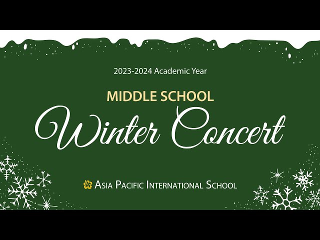 APIS Seoul MS Winter Concert 2023-2024