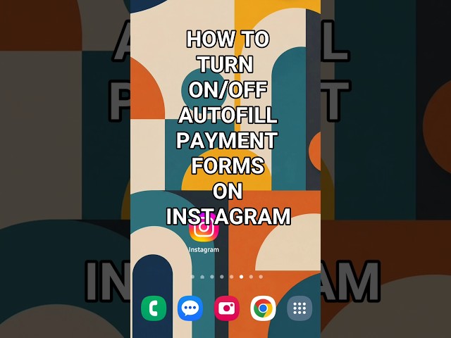 How To Turn On/Off Autofill Payment Forms on Instagram Account #instagramtutorial #instagramreels
