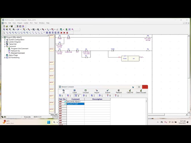 FATEK PLC WINPRO LADDER [ FILLING MACHINE ] PROGRAMMING