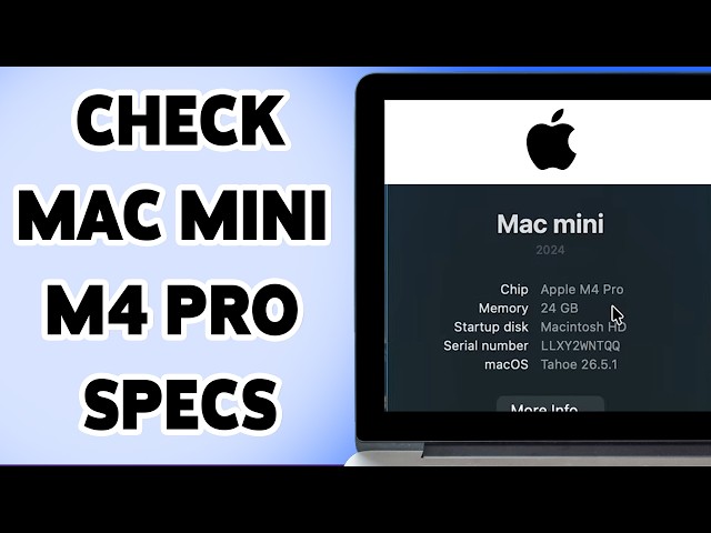 How To Check Mac Mini M4 Pro Specs (2026) | View Mac Mini System Information