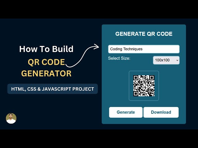 How To Build A QR Code Generator Using HTML CSS and JavaScript | QR Code Generator