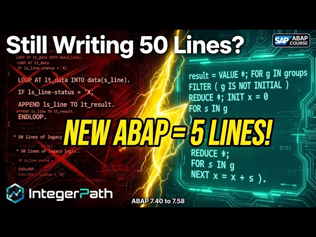 #01 - SAP ABAP New Syntax Introduction | 50 Lines to 5 Lines | 7.40 to 7.58 for S/4HANA