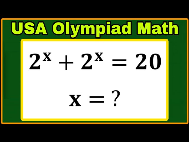 USA| 90% Student Failed| Math Olympiad Question| Can you find out the exact value of x? 