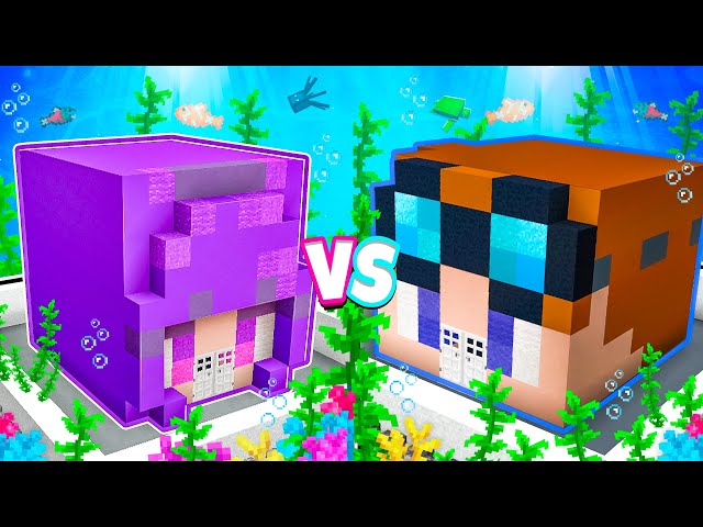 GIRL vs BOY SOUMARINE House on MINECRAFT