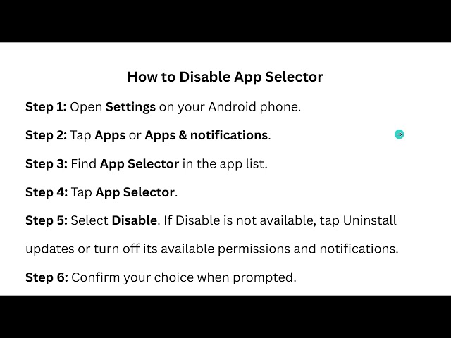 App Selector On Android Explained - What It Is & How To Disable It