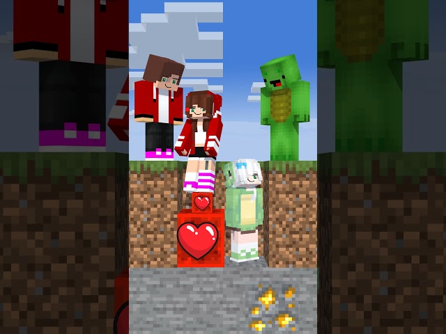 JJ & Mikey SAVE Sisters from the PIT 🤣 MAIZEN MINECRAFT ANIMATION #shorts